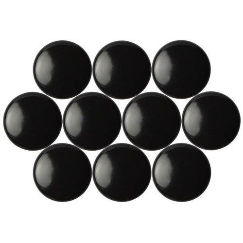 OfficeMax Magnetic Buttons 30mm Black, Pack of 10