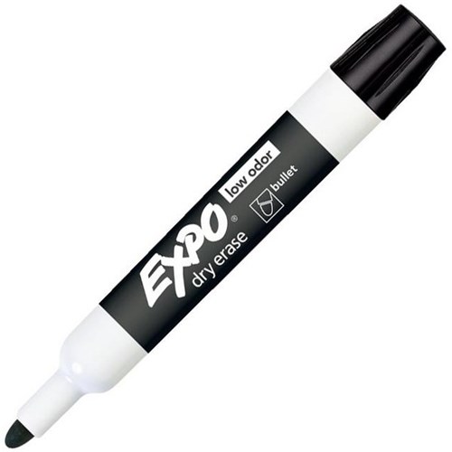 Expo Black Whiteboard Marker Bullet Tip