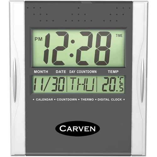 Carven Digital Wall Clock 215x250mm