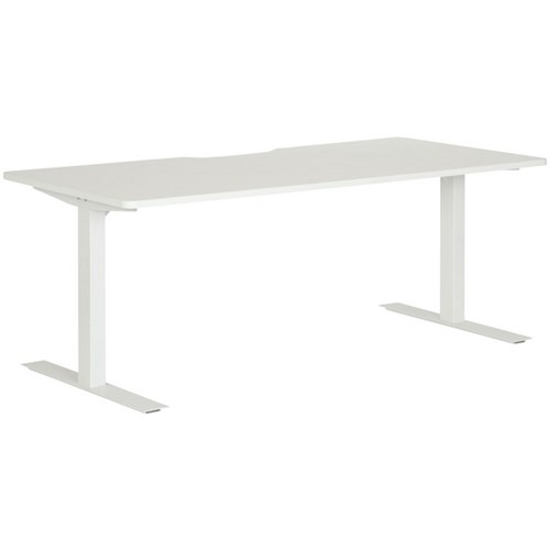 Amplify Single User Desk Scallop Top 1500mm White