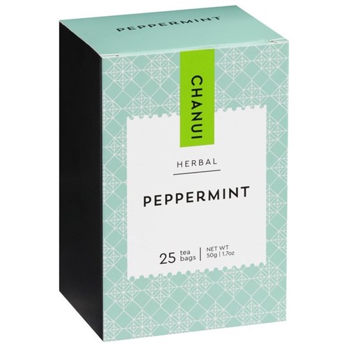 Chanui Peppermint Tagless Tea Bags, Box of 25