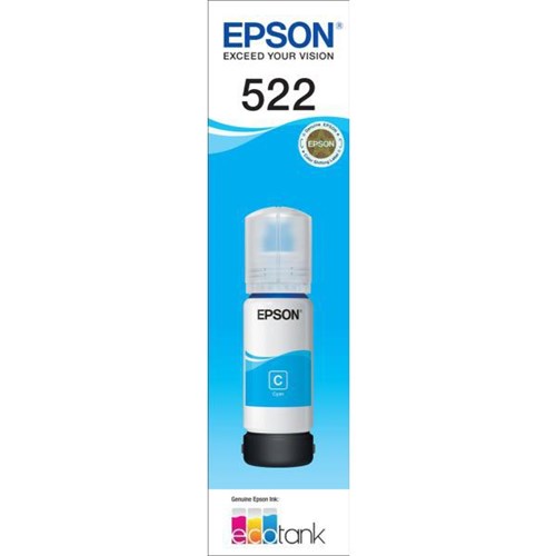 Epson T522 EcoTank Cyan Ink Bottle C13T00M292