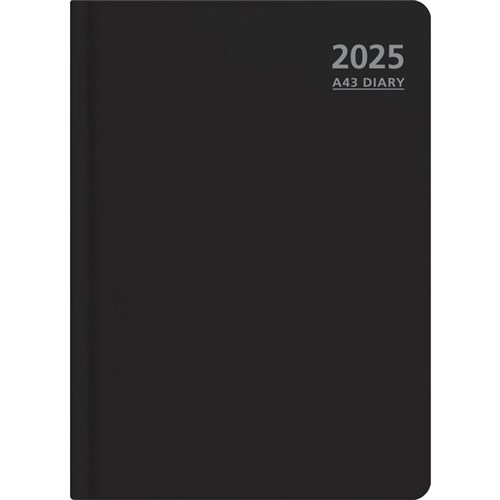 OfficeMax A43 1 Hour Appointment Diary A4 Week To View 2025 Black