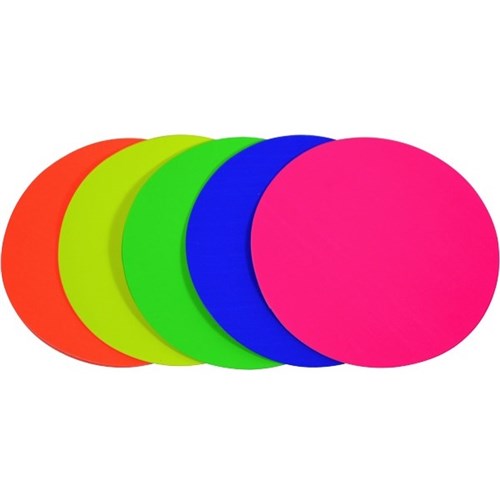 OfficeMax 120mm 85gsm Fluorescent Kinder Paper Circles, Pack of 100