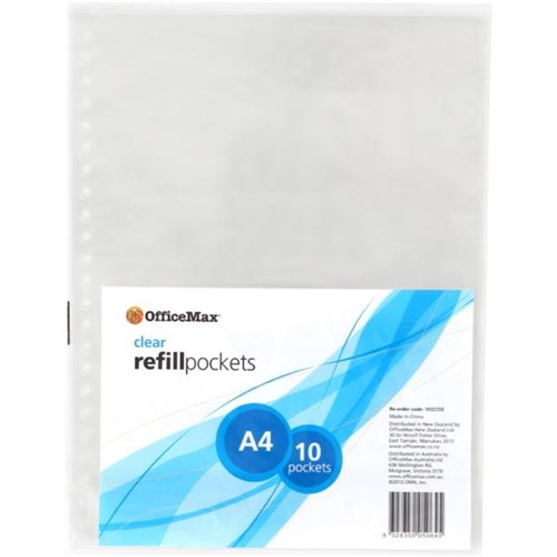 OfficeMax A4 Display Book Refills, Pack of 10 OfficeMax NZ