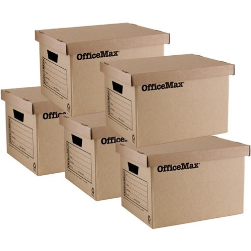 OfficeMax Recycled Archive Box 305x400x260mm, Pack of 5