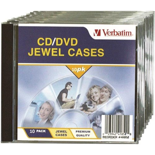 Verbatim Standard Black CD Cases, Pack of 10