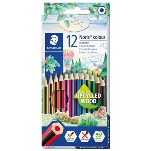 Staedtler Noris Hexagonal Coloured Pencils, Pack of 12