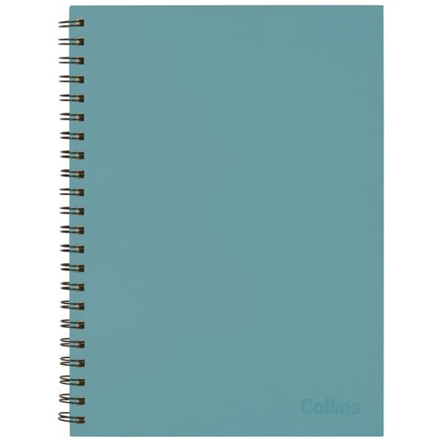 Collins A4 Hard Cover Spiral Notebook Sky Blue 200 Pages