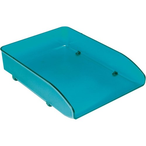 Metro Frosted Document Tray, Stackable, Blueberry
