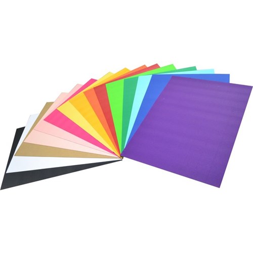 OfficeMax A4 Corrugated Board Double-Sided Assorted Colours, Pack of 30