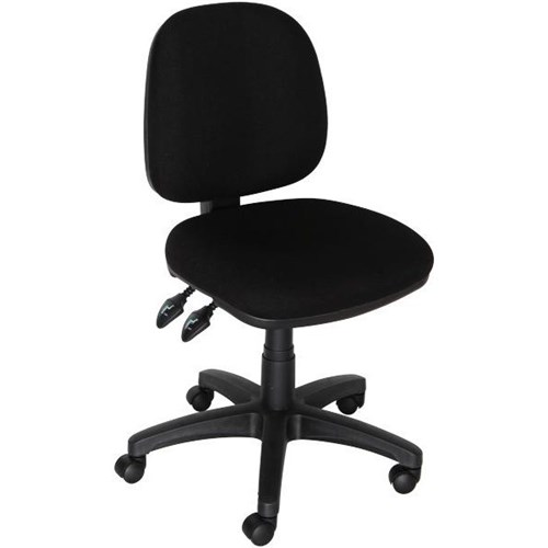 OfficeMax Task Chair Mid Back 3 Levers Black