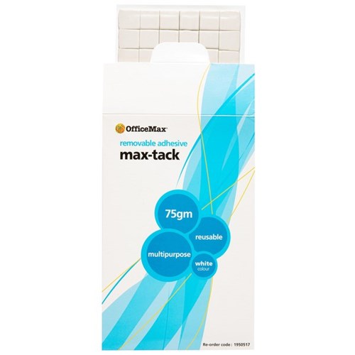 OfficeMax Max-Tack Removable Adhesive Pre-Cut Squares 75gm