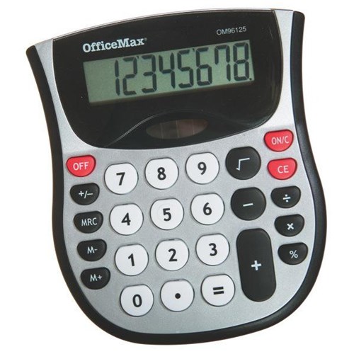 OfficeMax OM96125 Desktop Calculator 8 Digit Small
