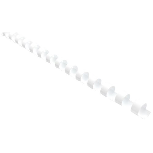 Okin 20mm Plastic Binding Coils White, Pack of 100