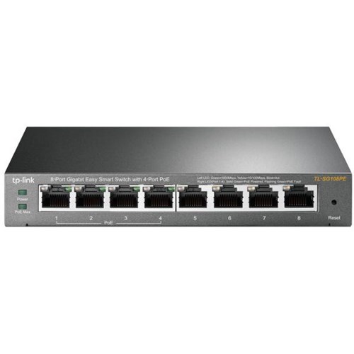 TP-Link SG108PE 8-Port Gigabit Easy Smart Network Switch