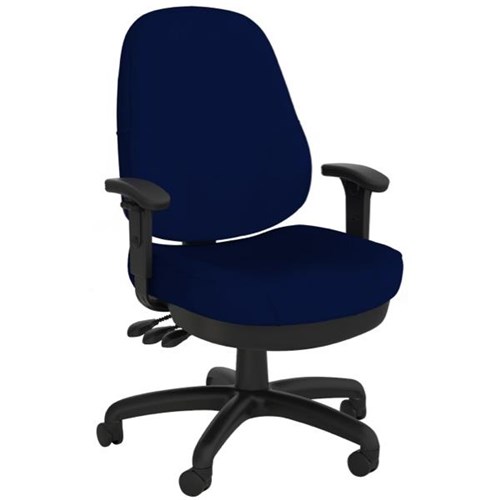 Plymouth Task Chair With Arms High Back Breathe Fabric/Navy/Black