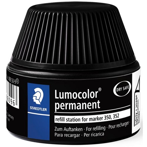 Staedtler Lumocolor Black Permanent Marker Ink Refill Pot