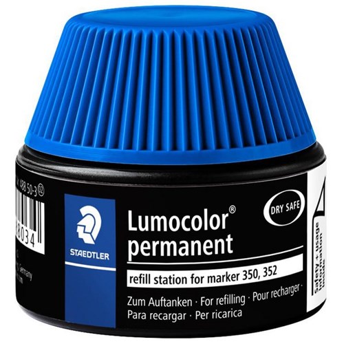 Staedtler Lumocolor Blue Permanent Marker Ink Refill Pot