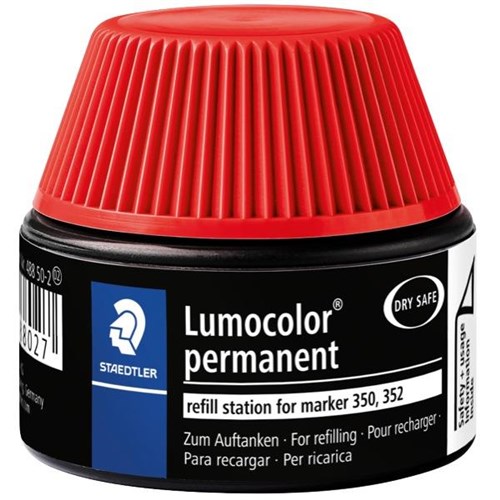 Staedtler Lumocolor Red Permanent Marker Ink Refill Pot