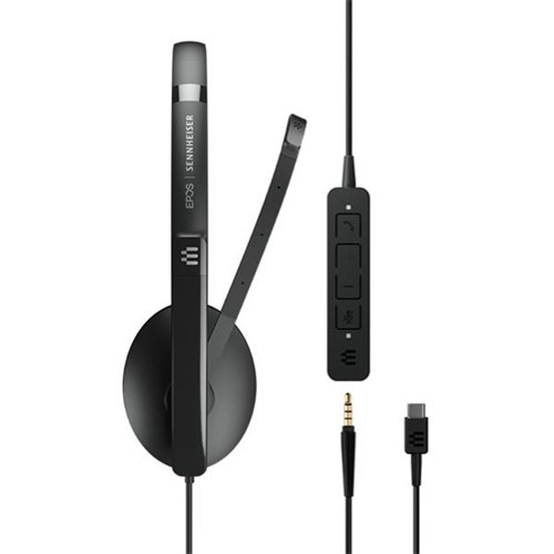 EPOS Sennheiser Adapt 165 USB-C II UC Wired Binaural Headset with 3.5mm Jack
