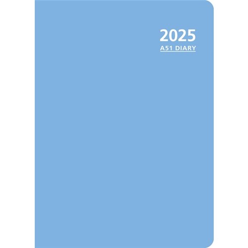 OfficeMax A51 1/2 Hour Appointment Diary A5 1 Day Per Page 2025 Blue