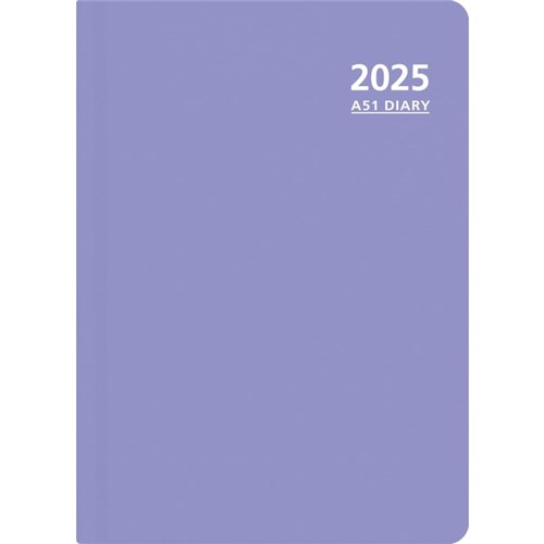 OfficeMax A51 1/2 Hour Appointment Diary A5 1 Day Per Page 2025 Purple