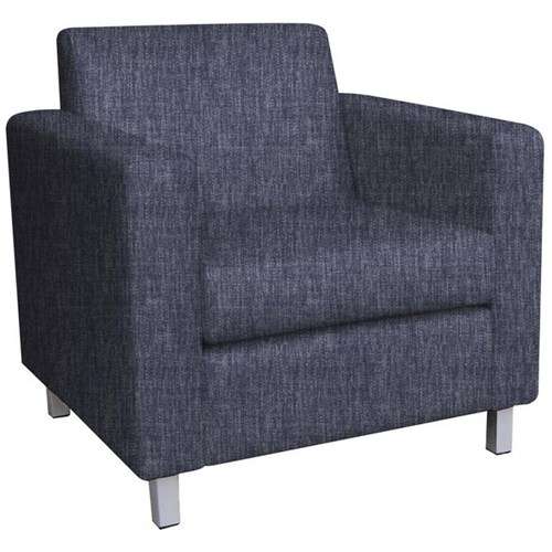 FurnNZ Cosmo Single Seater Sofa Keylargo Fabric/Navy