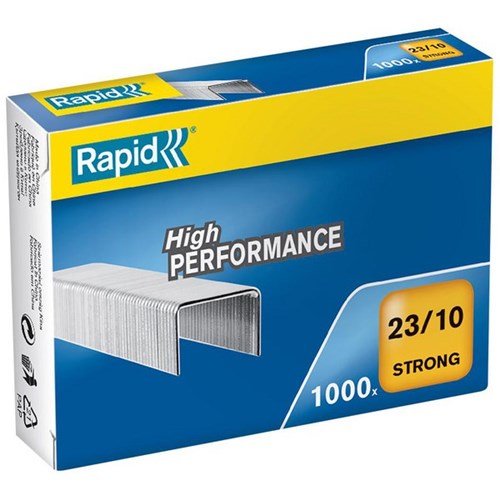 Rapid Staples Strong 23/10 10mm, Box of 1000