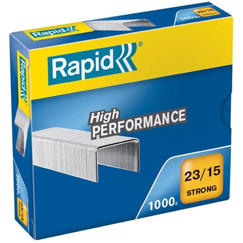 Rapid Staples Strong 23/15 15mm, Box of 1000