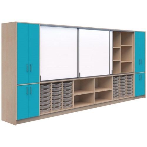 Ako Classroom Hub C1 4800x500x2000mm Carrib Nat/Refined Oak