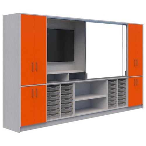 Ako Classroom Hub C2 3600x500x2000mm Energise Nat/Silver Strata Nat