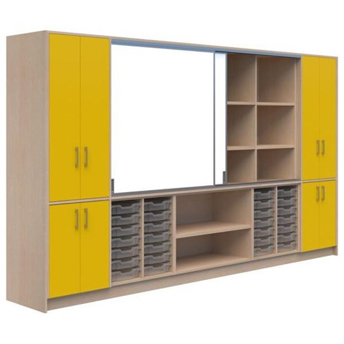 Ako Hub Classroom C2 3600x500x2000mm Refined Oak Naturale/Olmypia Yellow Naturale