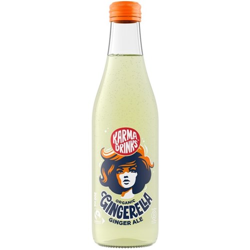 Karma Drinks Gingerella Ginger Ale 300ml, Pack of 15