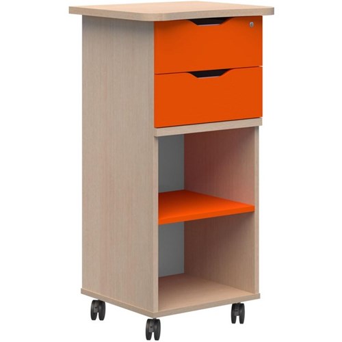 Ako Teacher Station 550x550x1100mm Refined Oak/Energise