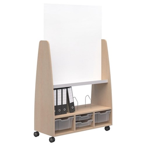 Ako Mobile Whiteboard 1040x450x1800mm Refined Oak