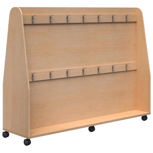 Ako Makerspace School Bag Rack 2000x500x1500mm Refined Oak