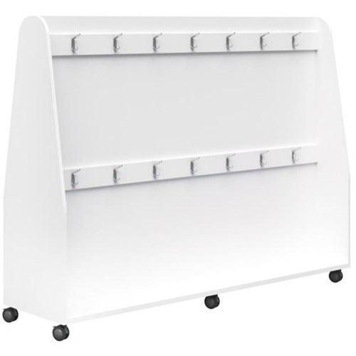 Ako School Bag Rack Junior 2000x500x1200mm Arctic White