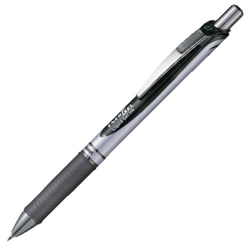 Pentel BL77A Energel Deluxe Black Rollerball Pen 0.7mm Fine Tip