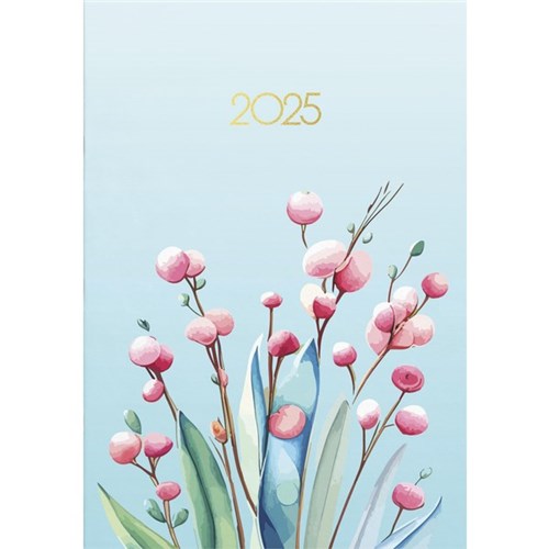 Collins A4 Diary Planner Month To View 2025 Wild Garden Pastel