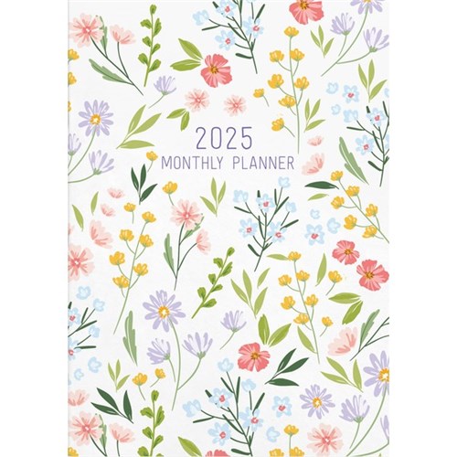 Collins A5 Diary Planner Month To View 2025 Peaceful Flower