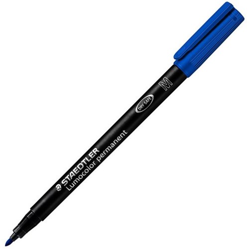 Staedtler Lumocolor 317 Blue Permanent Marker Medium Tip