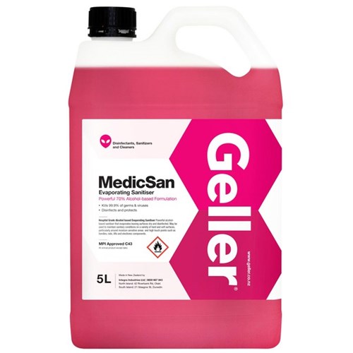 Geller Medicsan Sanitiser Spray Alcohol 5L