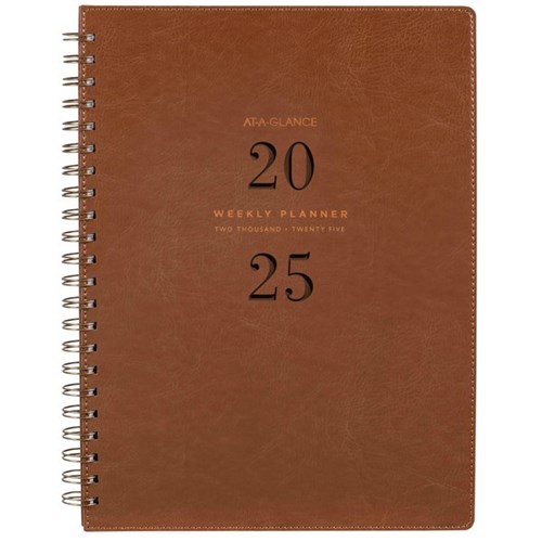 At-A-Glance A4 Diary Planner Week/Month PU 2025 Brown