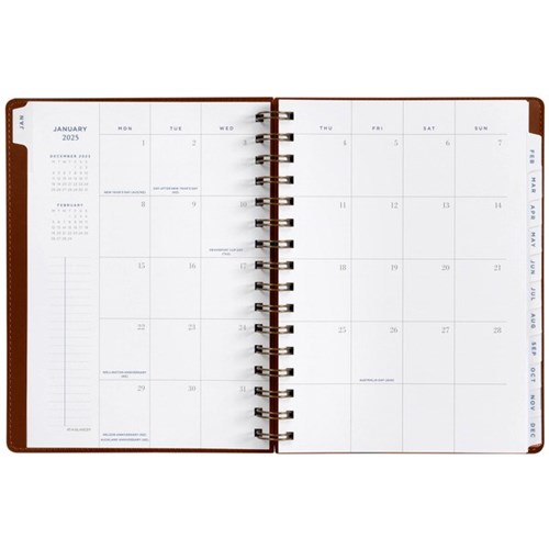 At-A-Glance A4 Diary Planner Week/Month PU 2025 Brown