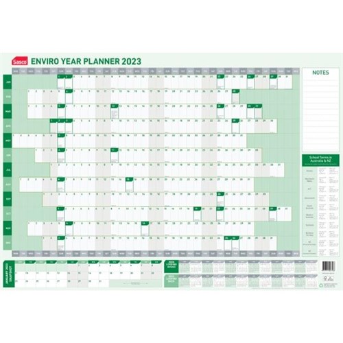 Sasco Enviro Year Planner 610x870mm 2023 | OfficeMax NZ