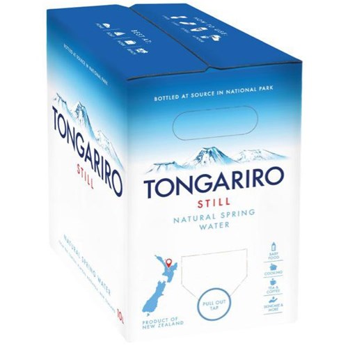 Tongariro Boxed Natural Spring Water 10L