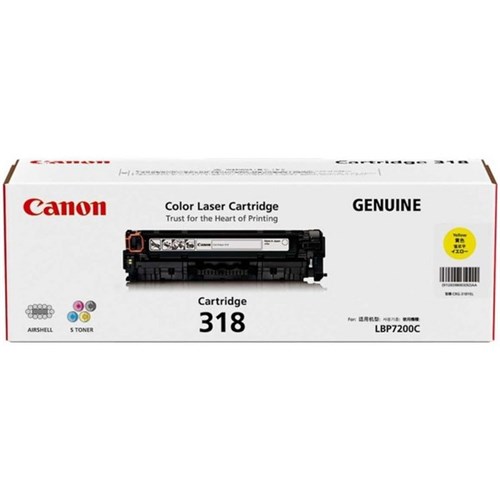 Canon CART318Y Yellow Laser Toner Cartridge