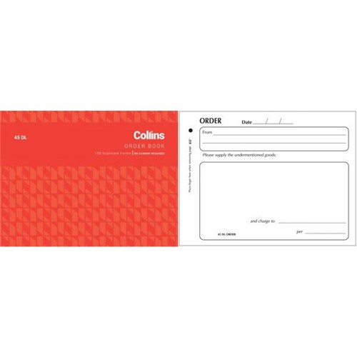 Collins 45DL Order Book NCR Duplicate Set of 100