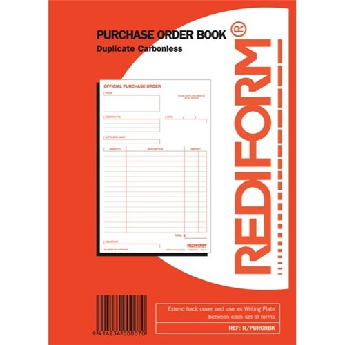 Rediform Purchase Order Book NCR Duplicate, Set of 50